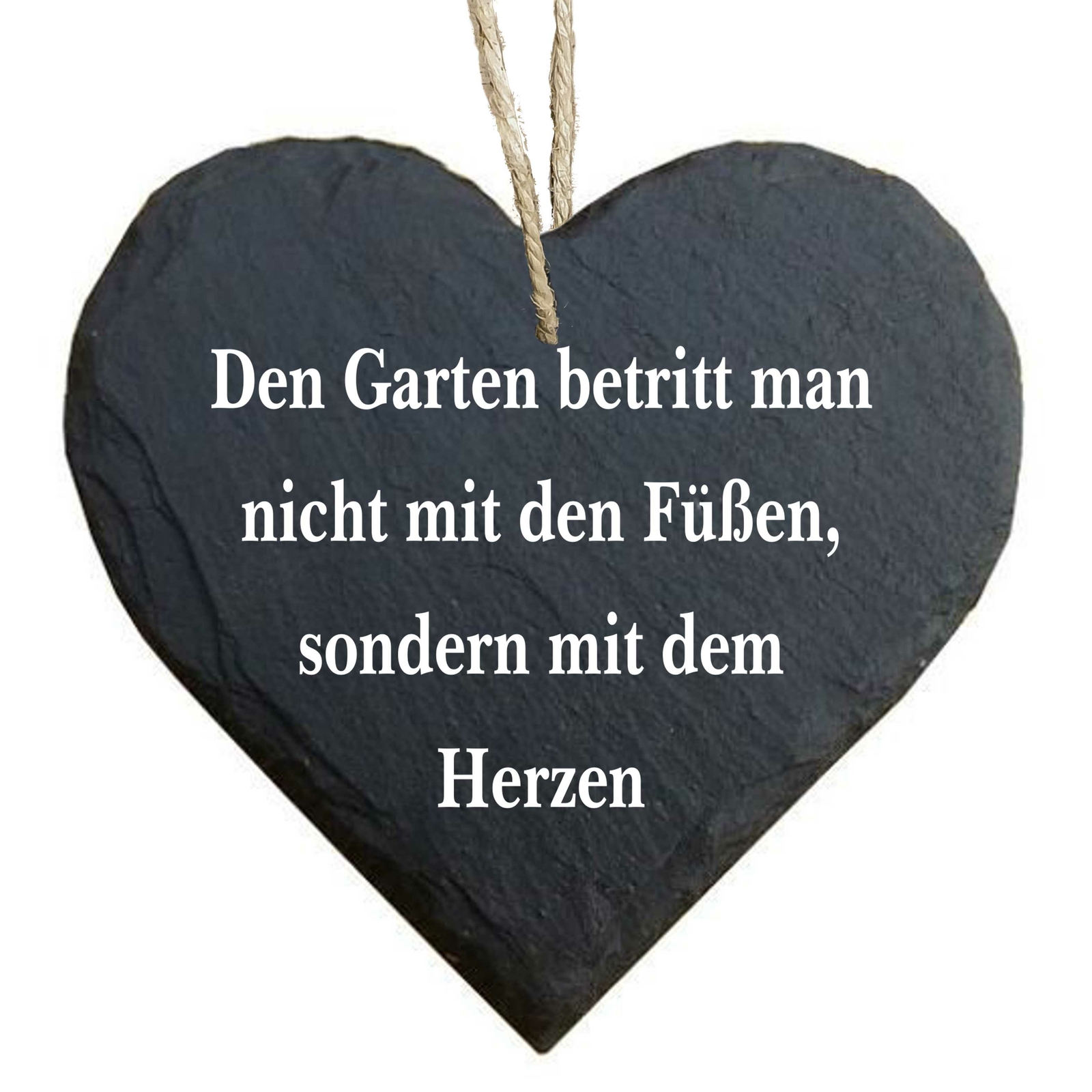 Herz Schieferherz Schiefer Schieferschild 10 x 10 cm Wenn meine Seele Urlaub bra