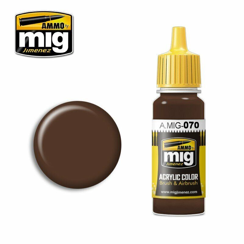 Ammo MIG 070 - Acryl Farbe (17ml) - Medium Brown