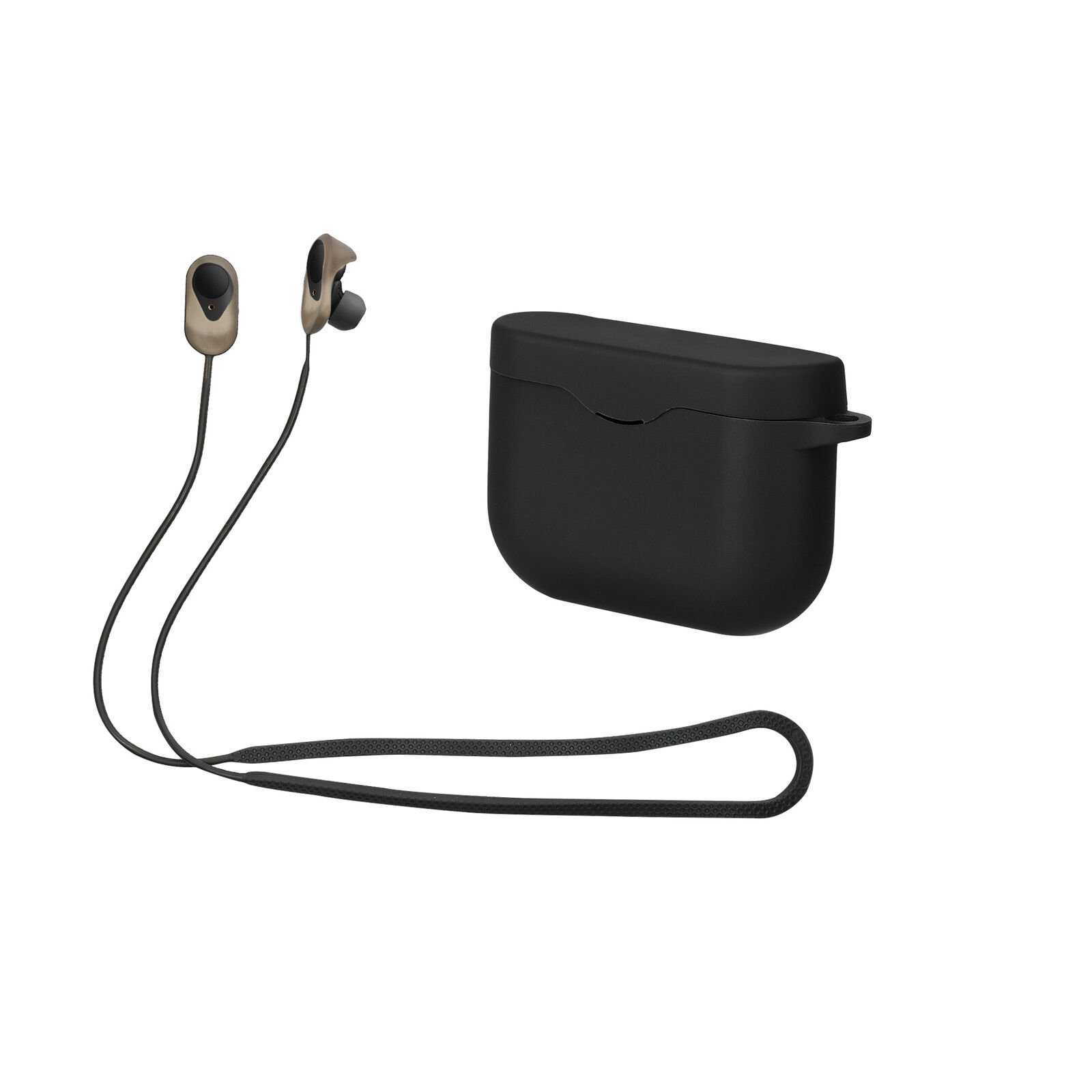 2in1 Set Hülle und Halteband für Sony WF-1000XM3 Case Kopfhörer Band Strap