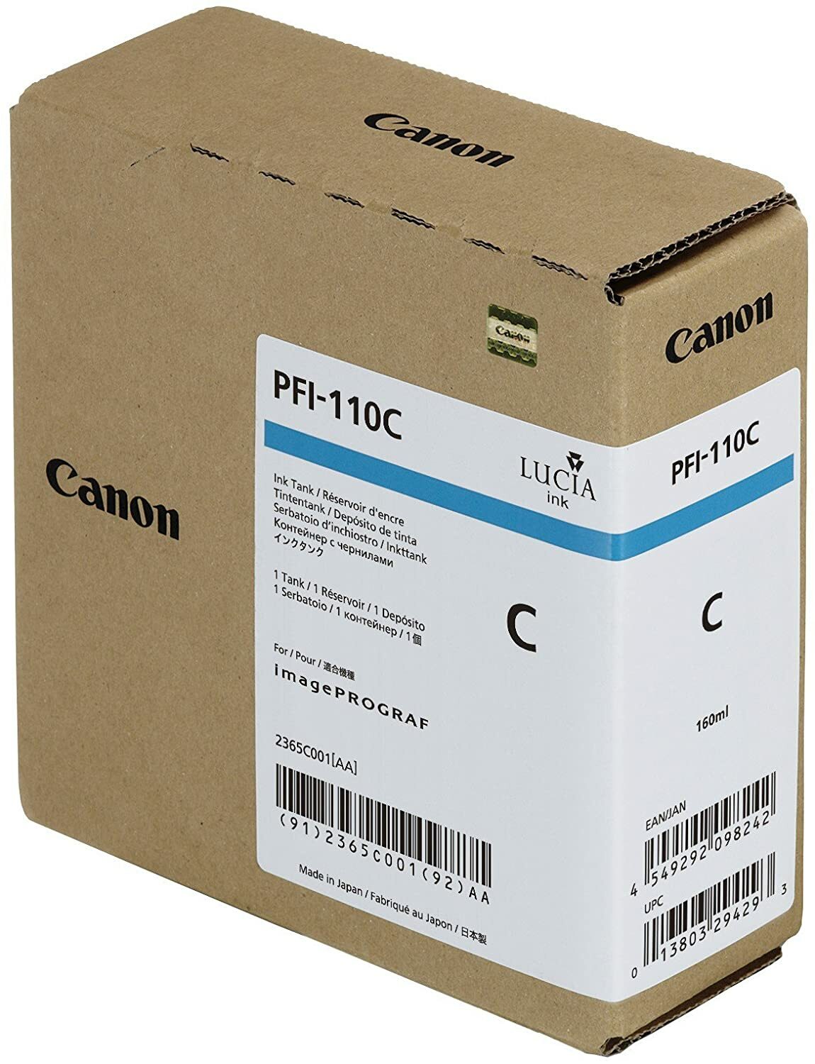 original Canon Tinte 2365C001 PFI-110C cyan MHD 2020-2021