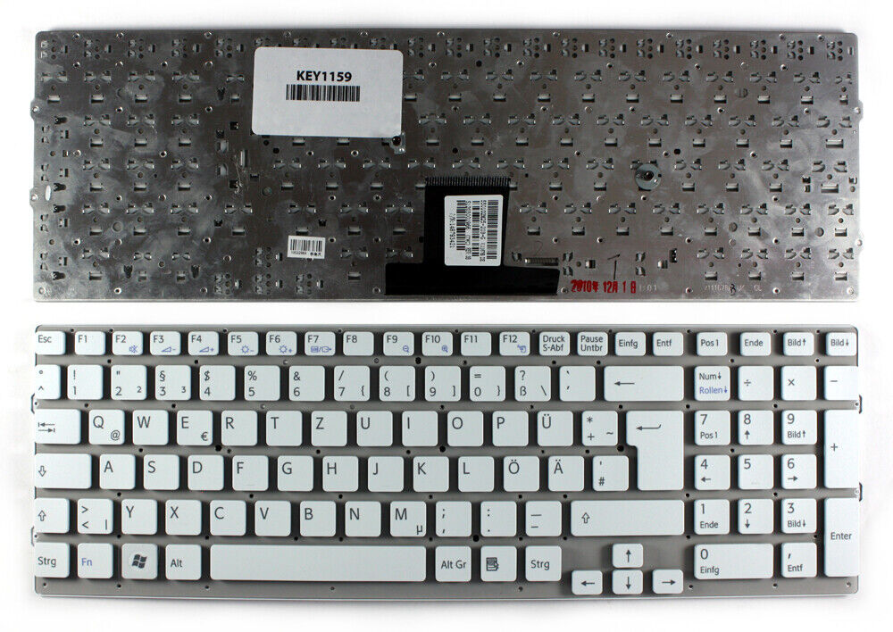 Sony Vaio VPC-EB24FDBQ Weiß Deutsch Layout kompatible Ersatz tastatur