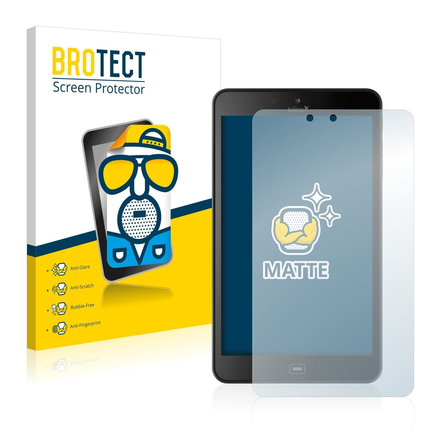2x Schutzfolie Entspiegelt für Tolino Tab 8" Matt Antireflektierend