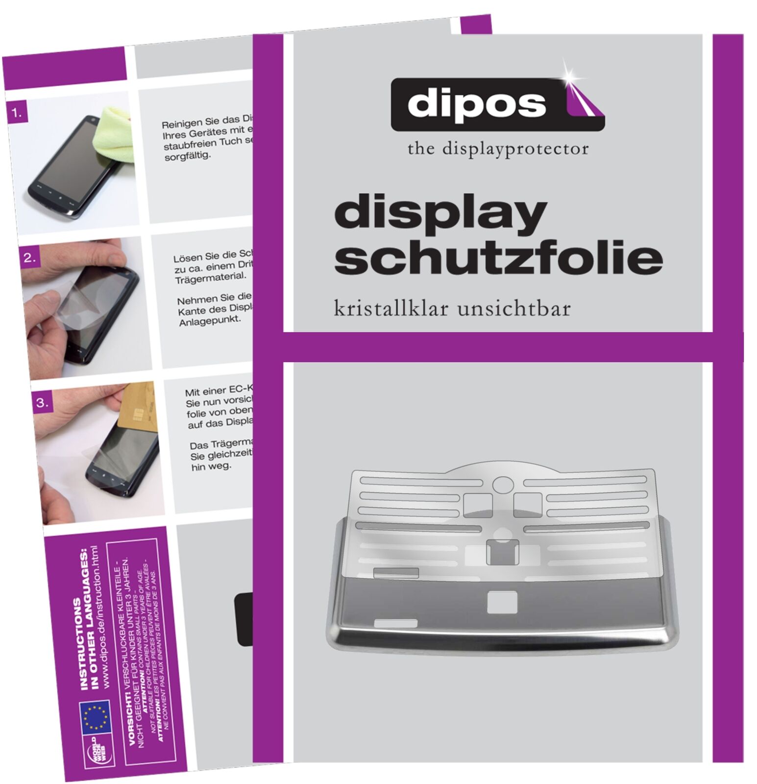 Schutzfolie für SAECO PicoBaristo SM 5570 Tropfblech Display Folie klar