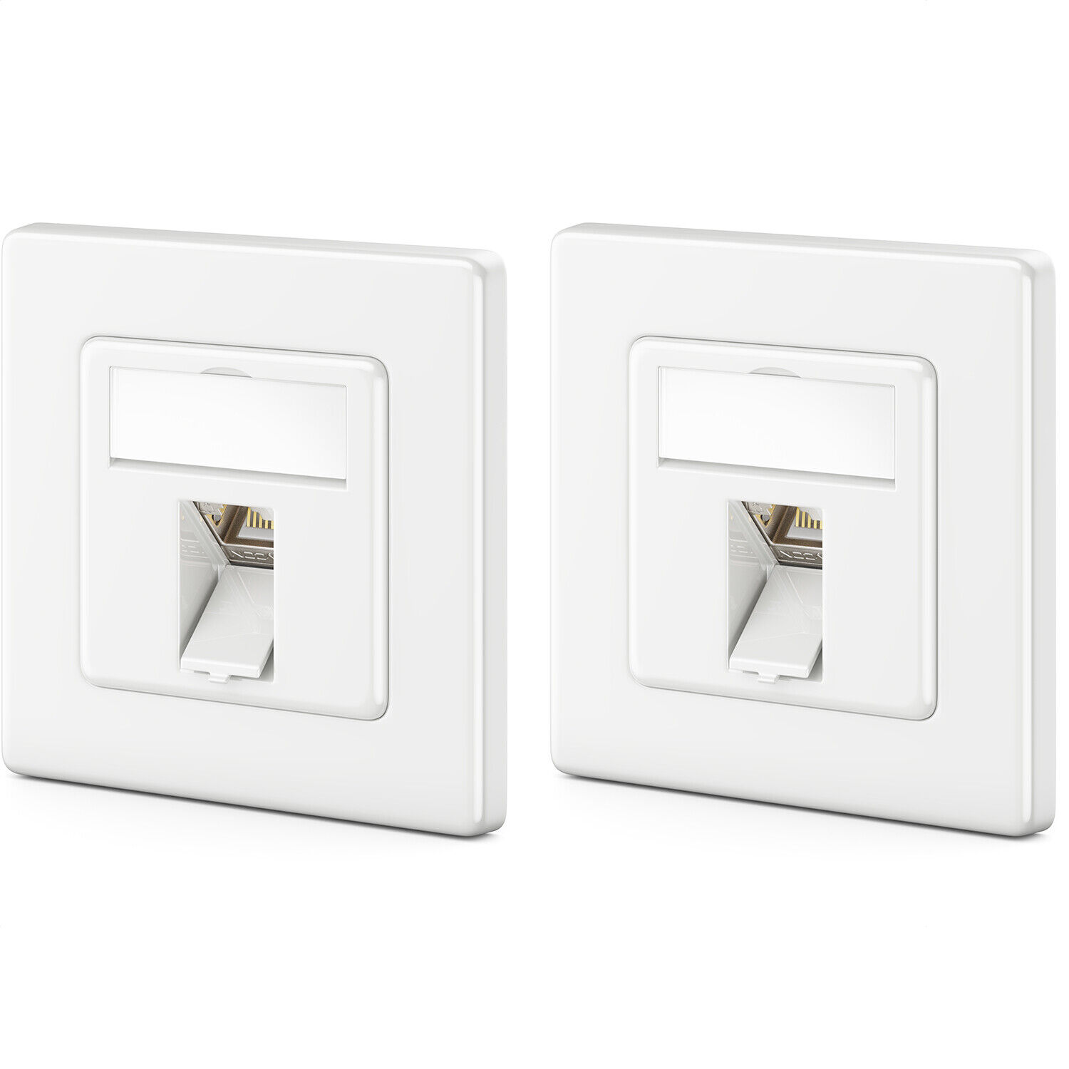 2x CAT7 Netzwerkdose 1 Port LAN DSL Dose Anschlussdose + 2x CAT 7 Keystone Jack