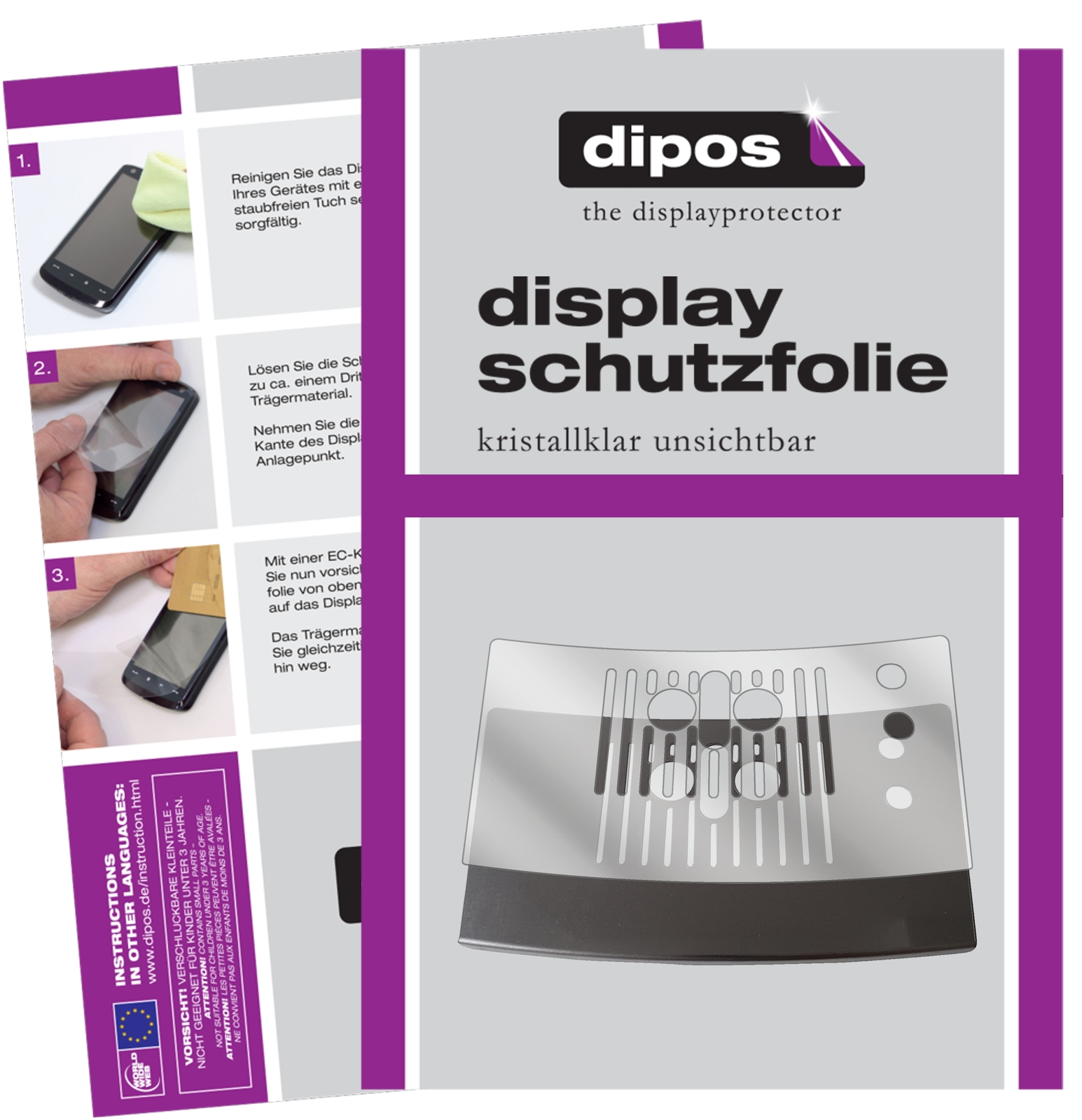 2x Schutzfolie für NIVONA NICR 760 Tropfblech klar Displayschutzfolie Display