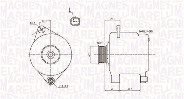 MAGNETI MARELLI LICHTMASCHINE GENERATOR 110A passend für RENAULT CLIO KANGOO |