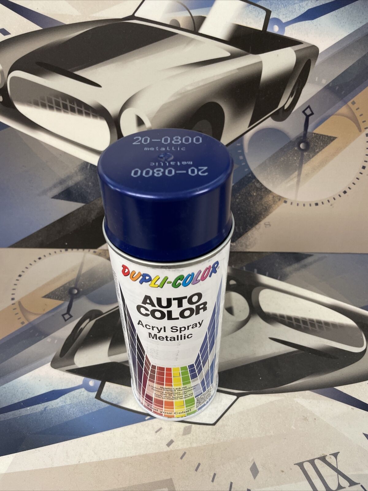 DUPLI COLOR 678240 Fahrzeug-Kombinationslack Blau Metallic 20-0800 Acryl Spray