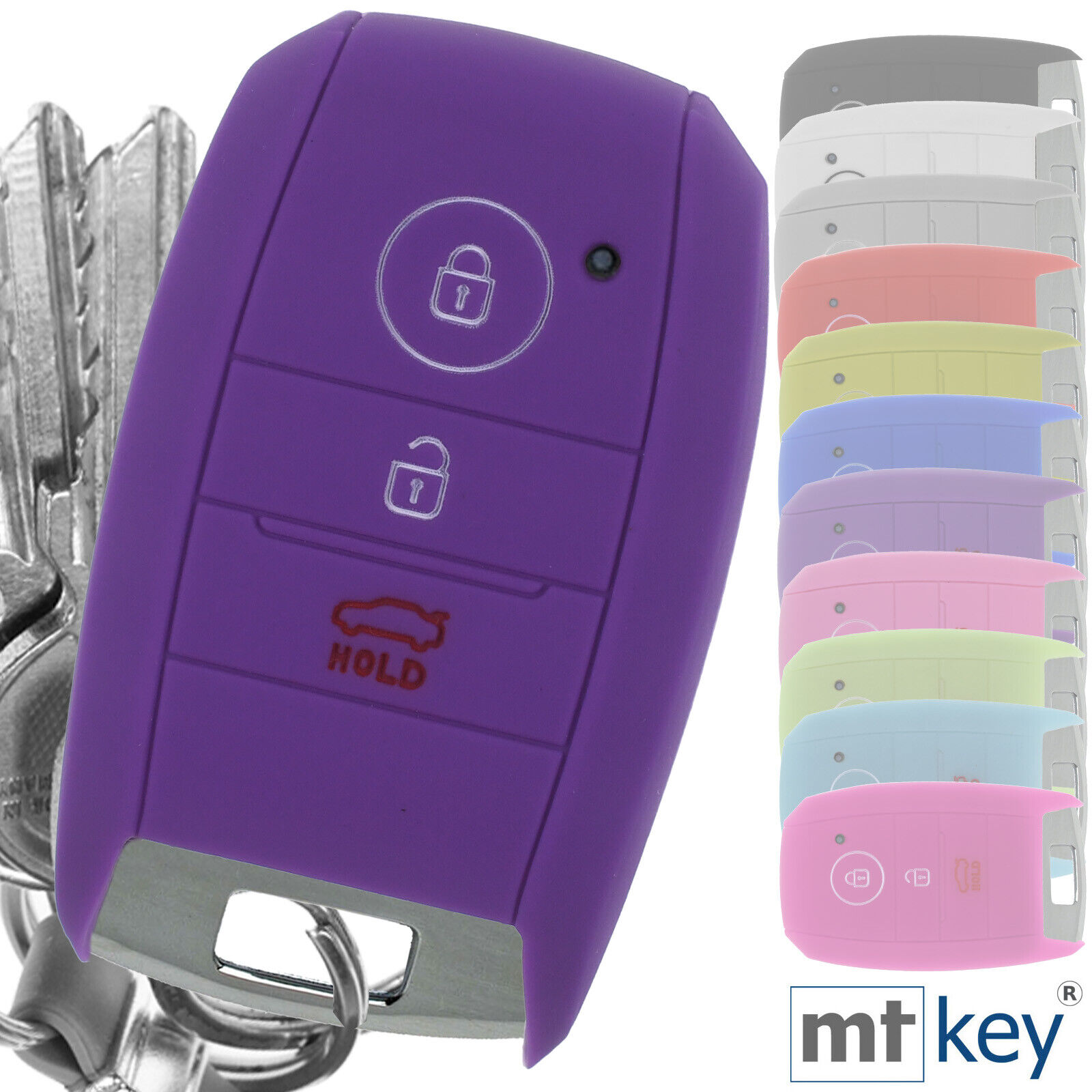 KEYLESS Schlüssel Hülle Lila für KIA Picantio Rio Ceed Soul Sportage Stonic