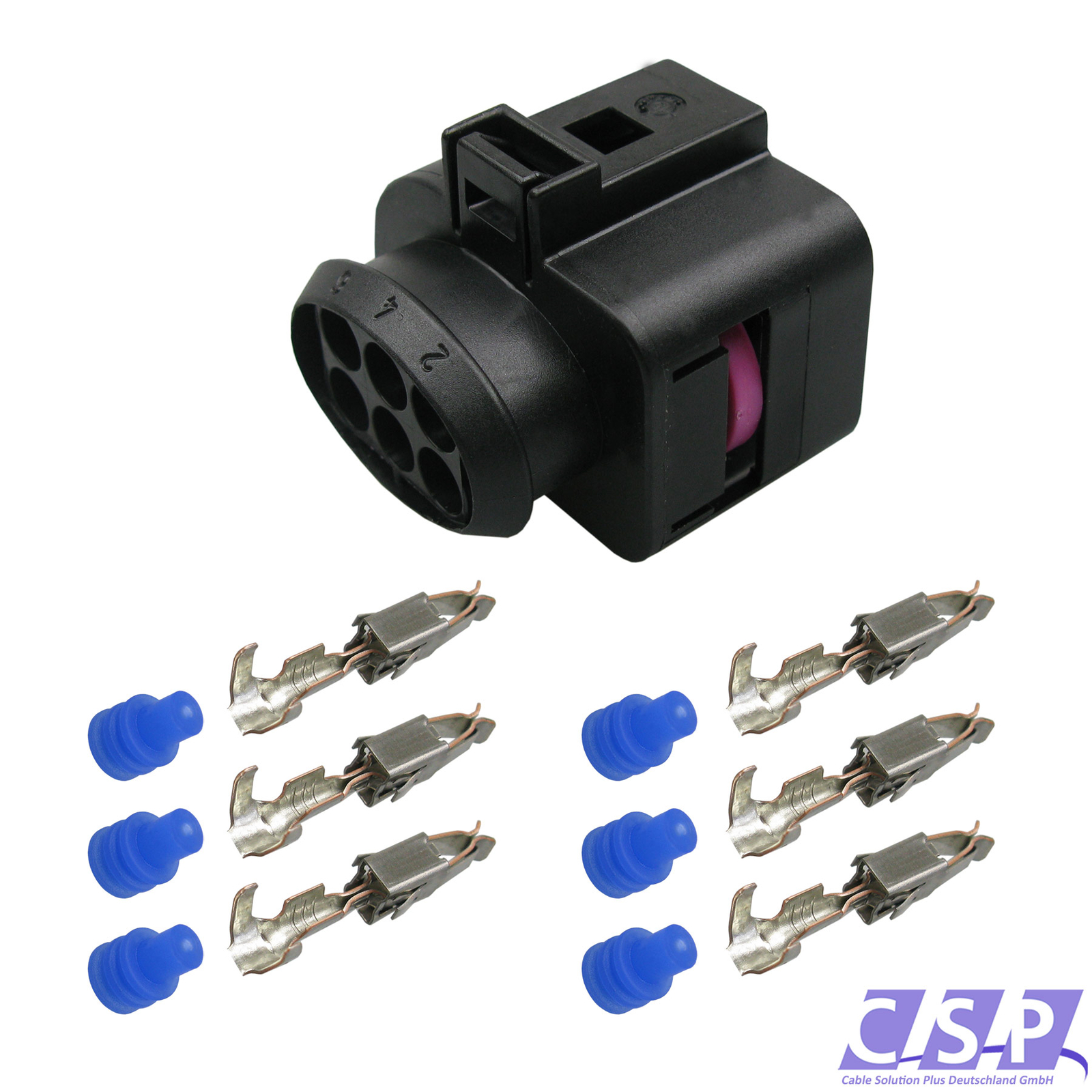 Stecker passt zu VW 1J0973733 Reparatursatz 6-pol Buchse 0,5²-1,0²   1J0 973 733