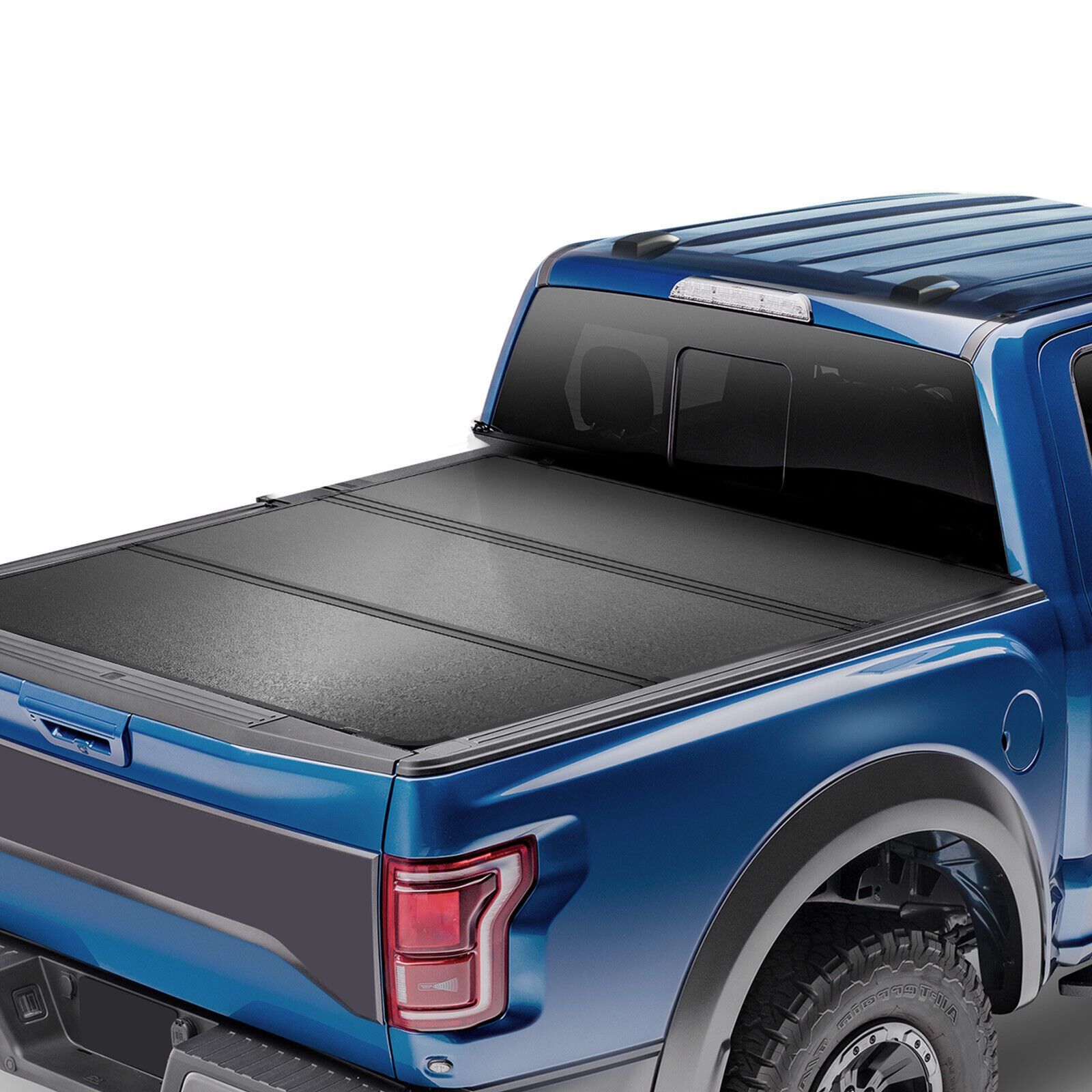 VEVOR Laderaumabdeckung Dreifach faltbar für Ford F-150 (2015–2024) LED-Licht