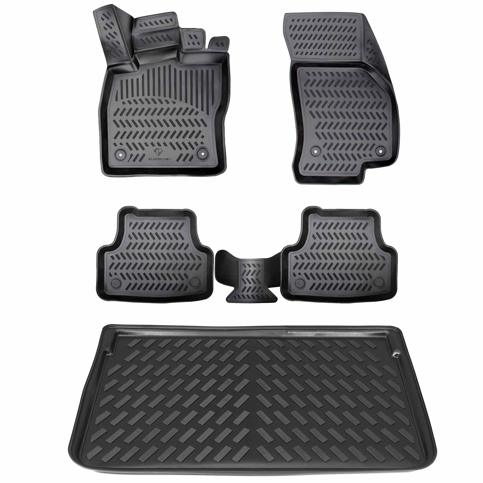 3D Gummimatten & Kofferraumwanne Set für RENAULT CAPTUR ab 2020 untere Ladeboden