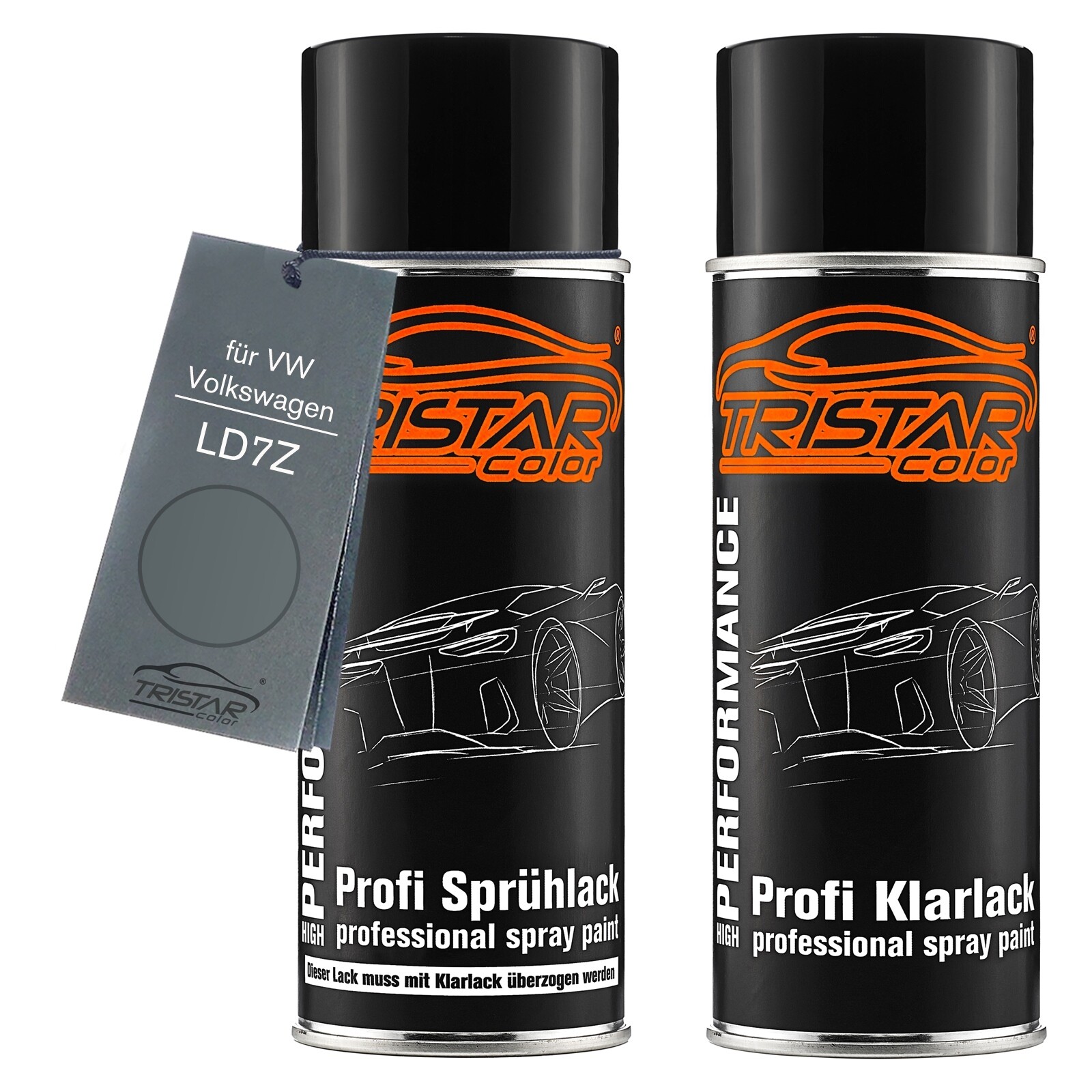 Autolack Spraydosen Set für VW Volkswagen LD7Z Salt Lake Grey Metallic