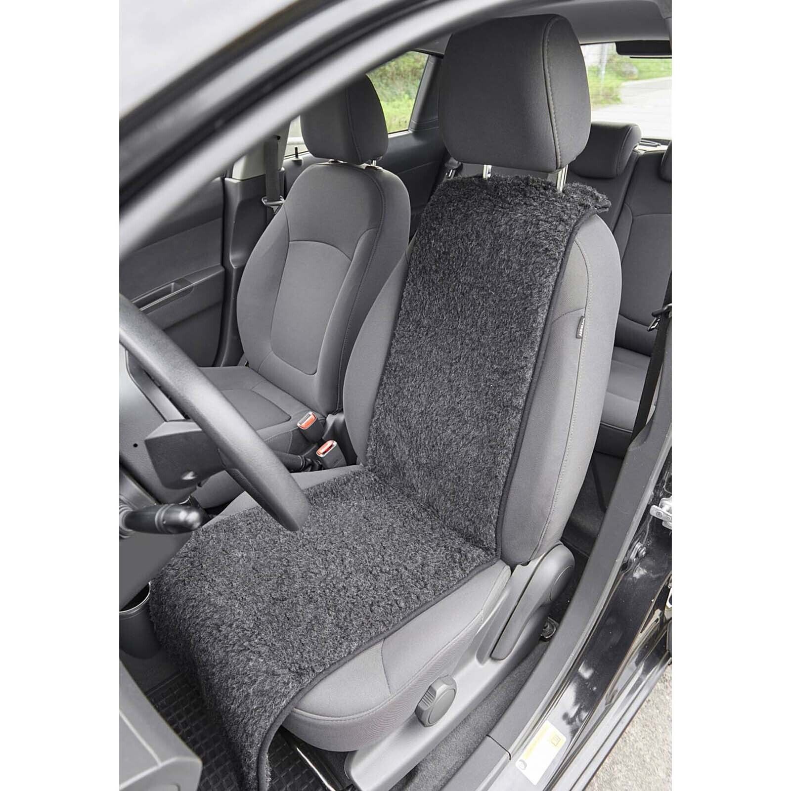 2x Universal Auto Sitzauflage Wolle Schwarz Sitzschoner Sitzaufleger Schonbezug