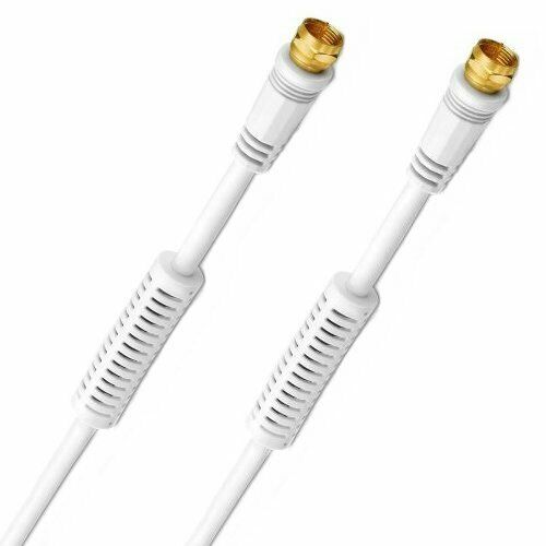 SAT TV Antennenkabel F-Anschlusskabel 3,5m Gold 135 dB Mantelstromfilter 4K 8K