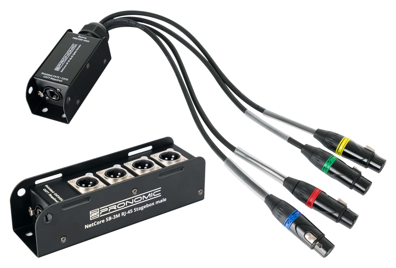DJ PA Live Zubehör 4-Kanal NetCore XLR DMX Multicore Peitsche Stagebox RJ45 Cat