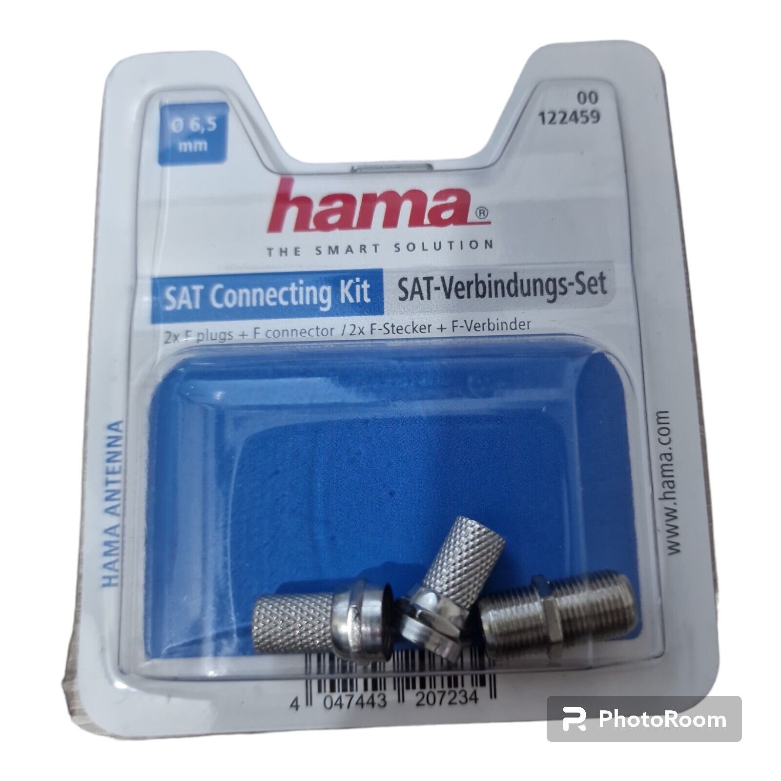 Hama SAT-Adapter-Set 2 x F-Stecker und Adapter F-Kupplung/F-Kupplung