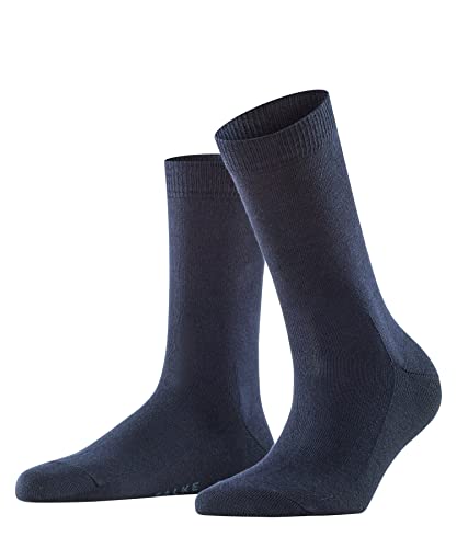 Falke Damen Socken Family W So Baumwolle Einfarbig 1 Paar, Blau (Dark Navy 6379) Neu - Umweltfreundlich, 35-38