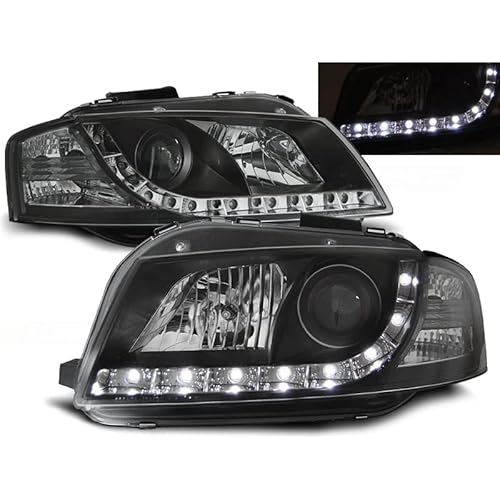 Led Scheinwerfer Set In Schwarz Für Audi A3 8P 05.2003-03.2008-