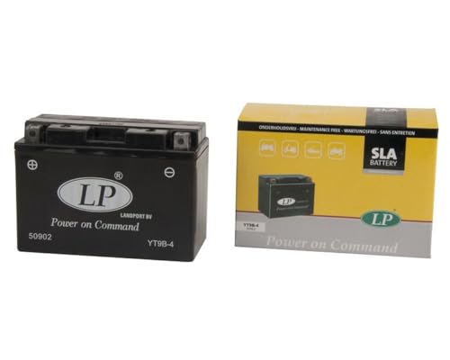 Landport Batterie 12 V 8 Ah (Yt9B-4) [Wartungsfrei & Versiegelt] Kompatibel Für Derbi, Mbk, Yamaha