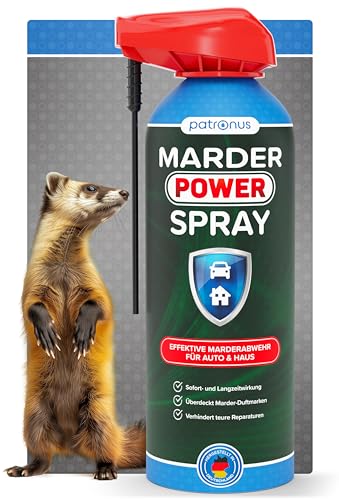 Patronus Marderspray Für Auto, Dachboden & Garten 400Ml - Sofort- & Langzeitschutz Zur Effektiven Marder-Abwehr - Marderschreck Auto Spray Aus Deutsch