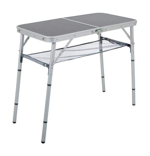 Bo-Camp Campingtisch Klapptisch Koffertisch Mit 4 Höhen Alu 80 X 40 Cm Grau