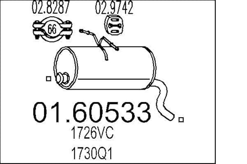 Mts Company 01.60533 Endschalldämpfer