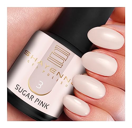 Shayenne Shellac Gel Nagellack Uv - 15Ml Langlebiger Shellac Nagellack Für Uv Lampe & Led - 3 Sugar Pink Rosa Schützender Gel Kratzfester Premium Uv N