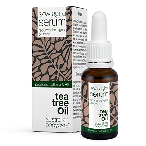 Australian Bodycare Vegan Anti-Aging Serum, 30 Ml - Mit Hyaluronsäure, Peptiden & Koffein - Für Gesicht & Augenpartie, Ideal Für Normal, Reife, Sensib
