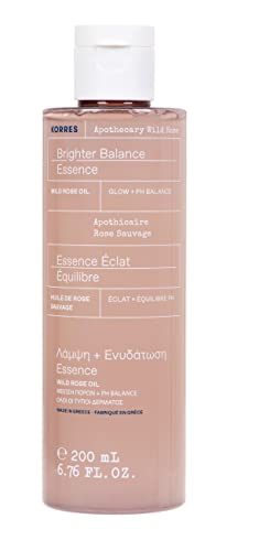 Korres Apothecary Wild Rose Ausgleichende Essenz Für Strahlende Haut & Einen Glatten Teint, Dermatologisch Getestet, Vegan, 200 Ml