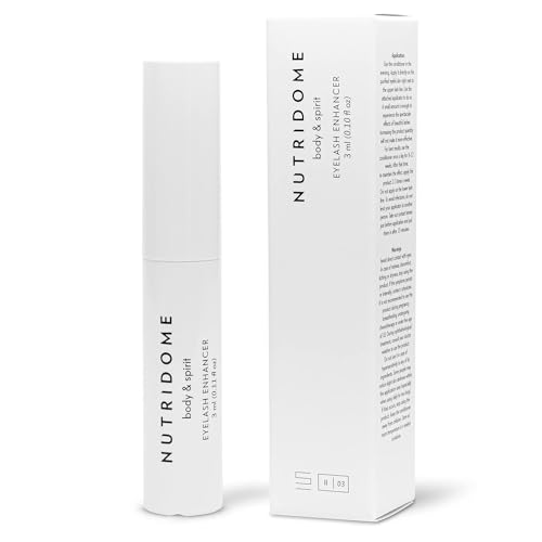 Nutridome Wimpernserum 3Ml Für Ein Starkes Und Schneller Wimpernwachstum, Wimpernverlängerung, Wimpern Serum Schnell Wachstum, Naturkosmetik, Eyelashe