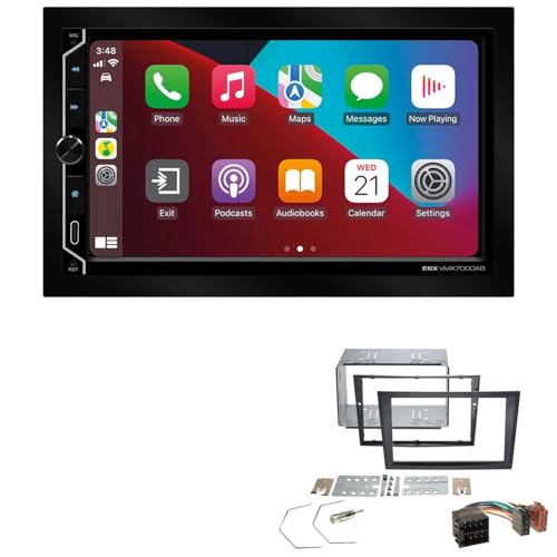 Esx Vmx700Dab 2-Din Autoradio Kompatibel Mit Wireless Apple Carplay Android Auto Bluetooth Dab+ Passend Für Renault Trafic Ii 2001-2010 Schwarz 2001-2