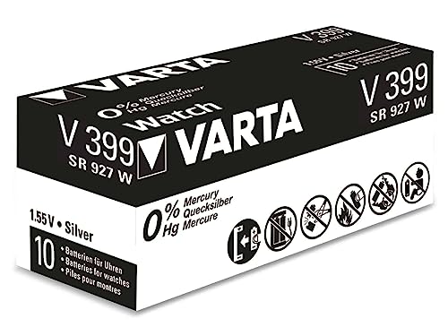 Varta 14501399 - Knopfzellen-Batterie V399 Mit 1,5 Volt, Kapazität 42 Mah, Chemisches System Silberoxid, Für Elektronische Alltagsgeräte Zur Sicherste