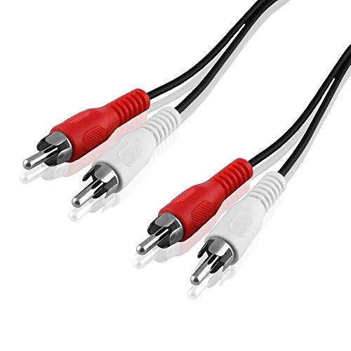 Bestplug 2,5 Meter Stereo Audio Rca L-R Kabel, 2 Cinch Stecker Auf 2 Chinch Stecker, Schwarz