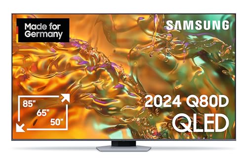 Samsung Qled 4K Q80D Fernseher 65 Zoll, Samsung Tv Mit Neural Quantum 4K Ai Gen2 Prozessor, 4K Ai Upscaling, Direct Fully Array, Smart Tv, Ki Tv, Gq65