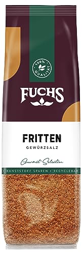 Fuchs Gewürze - Fritten Gewürzsalz Im Recyclebaren Nachfüllbeutel, Salz Zum Würzen Von Pommes Frites, Kartoffel-Ecken, Bratkartoffeln - 80 G