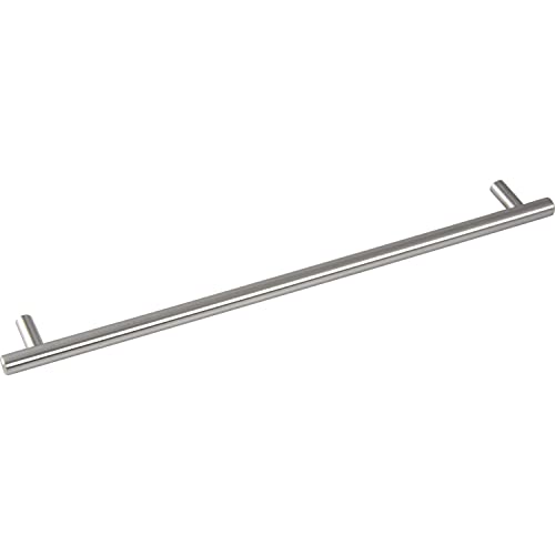 Grimme 8569210410 Basic Schrankgriff Enija Möbelgriff (Barell) Ø 12 Mm, Breite 450 Mm Stangengriff Edelstahl Gebürstet, Silber, Lochabstand 410 Mm