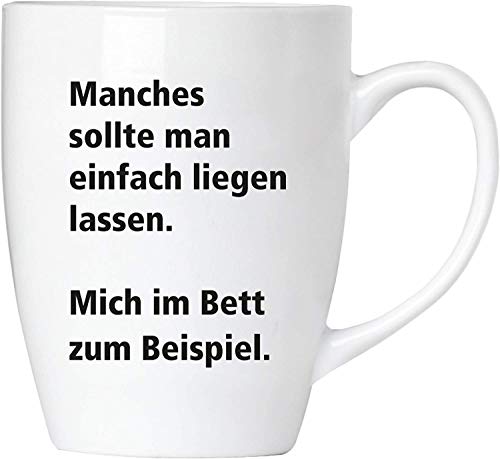 Brubaker - Manches Sollte Man Einfach Liegen Lassen - Kaffeetasse Aus Keramik - 300 Ml - Kaffeebecher