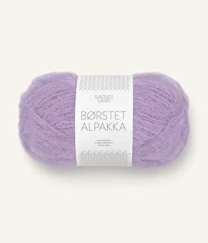 Borstet Alpakka Col. 5043 Hellviolett Ca.110 M 50 G