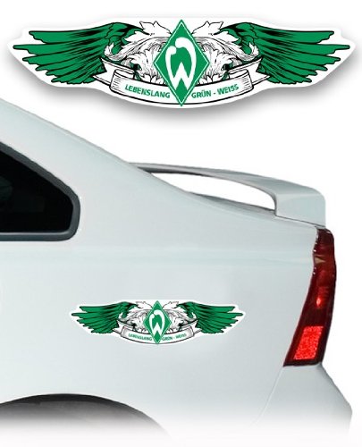 Sv Werder Bremen Auto Aufkleber Wings Weiß Mittel