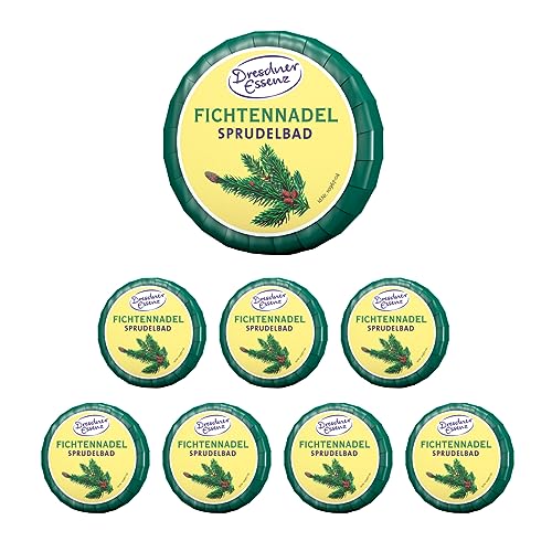 Dresdner Essenz Sprudelbad Fichtennadel Mobilität 8Er Pack - Frisch-Aromatisches Sprudelbad Mit Fichtennadelöl Und Eukalyptusöl - Entspannende Und Ges