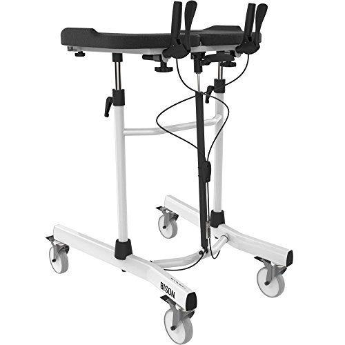 Fabacare Premium Gehhilfe Alumium Gehtrainer Bison, Höhenverstellbar, Laufhilfe Bis 150 Kg, Lauflernhilfe, Mit Spezialversiegelung