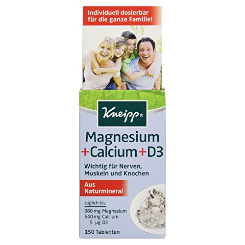 Kneipp Magnesium + Calcium D3 Aus Naturmineral, 150 Tabletten, 117 G