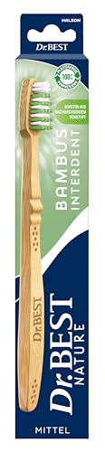 Dr.Best Nature Bambus Interdent Zahnbürste, Mittel (1 Stück), Nachhaltigkeit Vereint Mit Bewährter Dr.Best Qualität