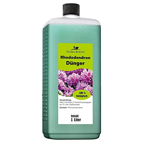 Konfitee Rhododendron Dünger Flora Boost 1000Ml I Für Bis Zu 200L Gießwasser I Blumendünger Für Rhododendron Pflanzen I Flüssiger Blatt- & Wurzeldünge