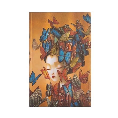 Madame Butterfly (Esprit De Lacombe) Maxi Dot-Grid Journal: Flexi Softcover, 120 Gsm, Ribbon Marker, Memento Pouch, Book Edge Printing, No Closure