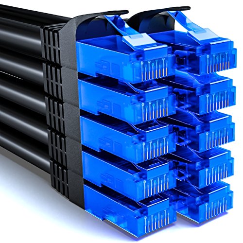 Deleycon 10X 0,5M Cat6 Netzwerkkabel Set - U-Utp Rj45 Cat-6 Lan Kabel Patchkabel Ethernetkabel Dsl Switch Router Modem Repeater Patchpanel - Schwarz