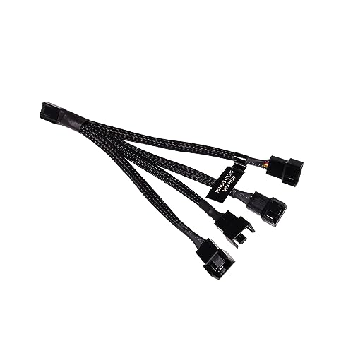 Alphacool Y-Splitter 4-Polig Auf 4X 4-Polig Pwm, 15Cm, Schwarz