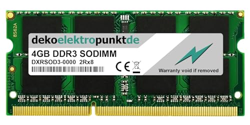 Dekoelektropunktde 4Gb Ram Speicher Passend Für Toshiba Satellite C645D-S4024 Arbeitsspeicher Ersatz, Sodimm Ddr3 Pc3