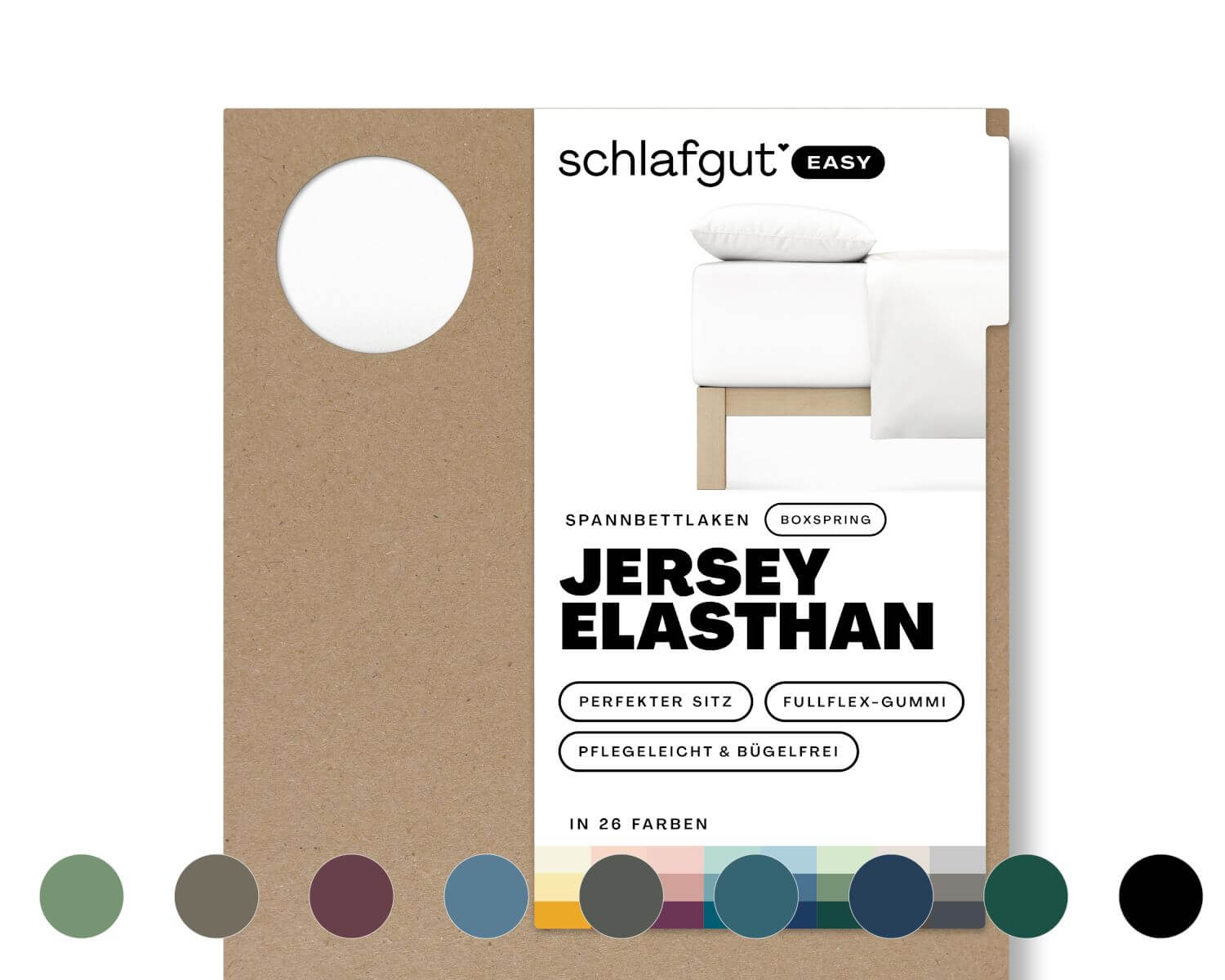 schlafgut »Easy« Jersey-Elasthan Spannbettlaken für Boxspring XL / 435 Petrol Light