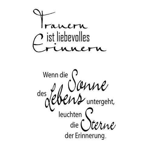 Efco Stempel Clear Trauer Trauern Ist Liebevolles A7 / 74 X 105 Mm 2 - Teilig Transparent